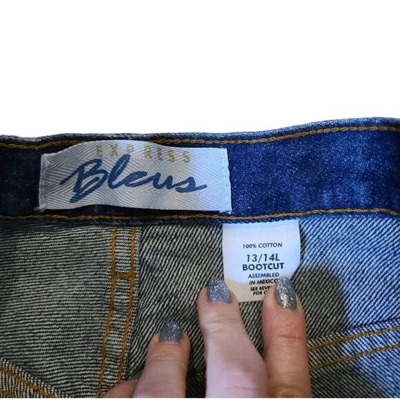 Express Blues Plus Bootcut Jeans Lightwash Bootcut Like New - Picture 5 of 9